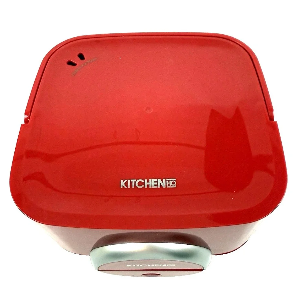 Electric Lunch Box Red by Kitchen HQ with Vacuum Sealed Trays TESTED and WORKING